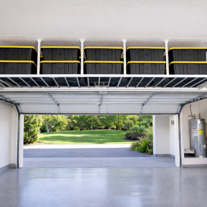 Completed garage storage installation