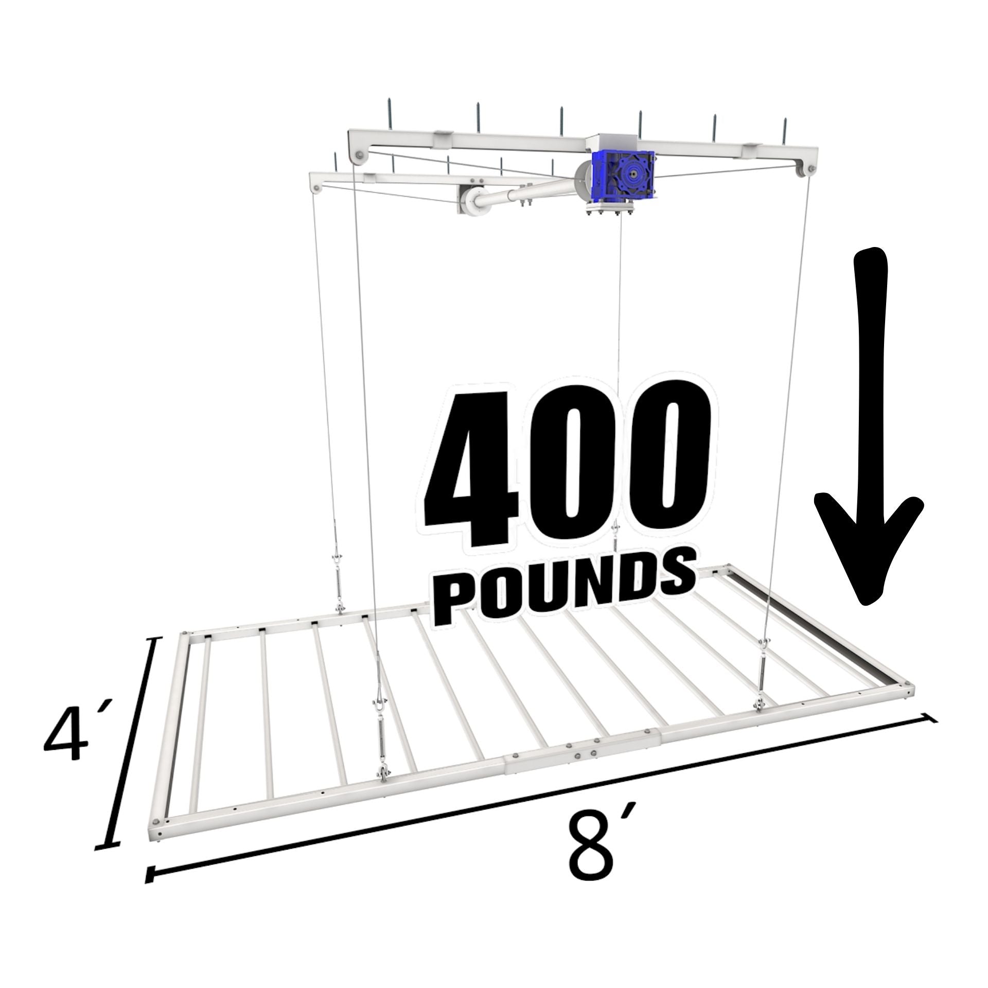 4'×8' E-Z Lift™ — Drill-Powered Retractable Garage Storage Lift