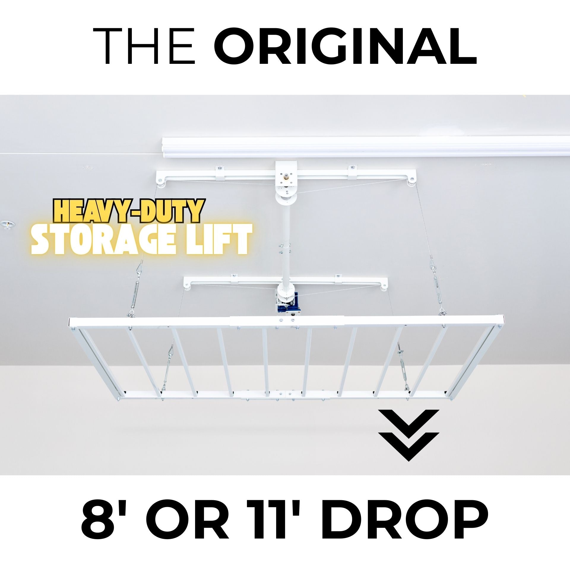 4'×6' E-Z Lift™ — Drill-Powered Garage Storage Lift | 400 lb | 8